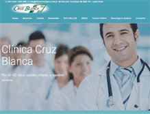 Tablet Screenshot of clinicacruzblanca.com.ar